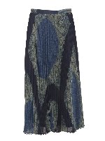 Gonna plisse sui toni del blu