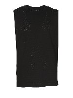 T-shirt smanicata nera