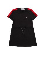 Abito nero con bande logate