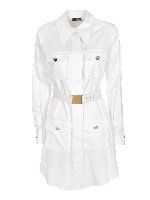 Chemisier bianco con cintura