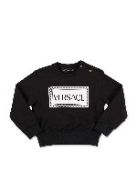 Felpa con logo frontale nera