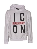 Felpa in cotone con logo bianca