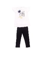 Completo t-shirt e pantalone bicolor