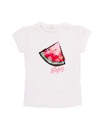 T-shirt bianca con stampa anguria