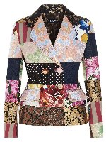 Giacca patchwork multicolor