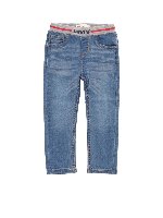 Jeans con elastico logato blu