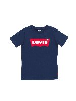 T-shirt blu con logo a contrasto