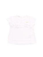 T-shirt bianca con rouches