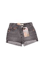 Shorts con risvolto sul fondo grigio