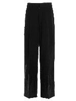 Pantaloni con orlo spazzolato neri