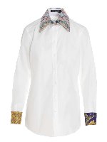 Camicia bianca con dettagli stampati