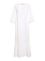 Abito in cotone stretch con pizzo