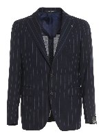 Abito in lana vergine a righe