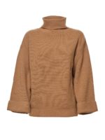 Pullover maniche svasate color cammello