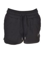 Shorts in felpa neri con logo sul retro