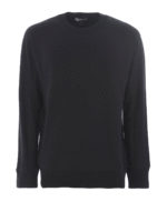 Felpa nera con stampa logo dietro