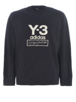 Felpa nera in cotone con logo Staked