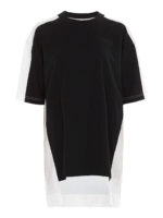 T-shirt asimmetrica bicolore