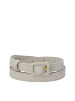 Cintura grigio chiaro con fibbia ricoperta