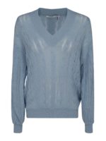 V-Pullover - Hellblau