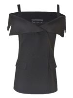 Blazer nero con spalle scoperte