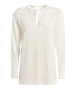 Blusa in viscosa con ricami