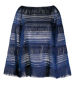 Blusa in organza con frangette