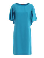 Abito in crepe con maniche a farfalla