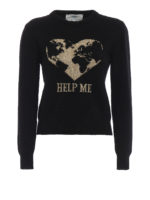 Maglione Help Me in cashmere nero