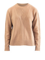 Pullover in lana con dettagli a costine