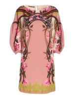 Abito midi rosa stampa floreale