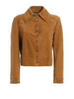 Giubbotto in camoscio con occhielli