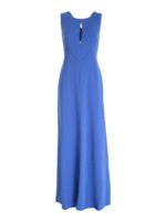 Abito lungo blu con intreccio