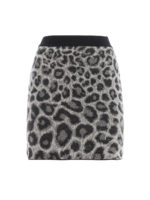 Minigonna in lana a motivo animalier