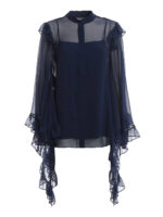 Camicia in seta con rouches