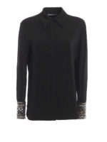 Camicia in jersey con polsi gioiello