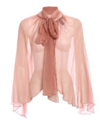 Stola in chiffon di seta rosa