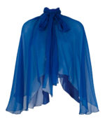 Stola in chiffon di seta blu