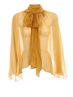 Stola in chiffon di seta gialla