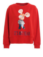Felpa rossa Its My Year con Topo Gigio