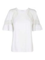 T-shirt con manica a volant