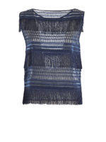 Top in fil coupe con frange