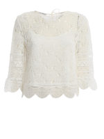 Top in macrame con canotta in cady