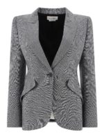 Blazer monopetto in lana misto cashmere