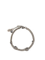 Bracciale multi chain con teschio