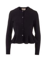 Cardigan peplum nero
