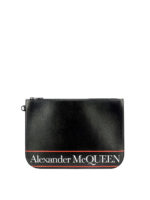 Clutch in pelle stampa logo