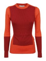 Pull bicolore in lana misto cashmere