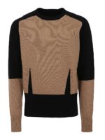 Girocollo bicolor in misto lana