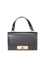 Borsa in pelle con chiusura Skull